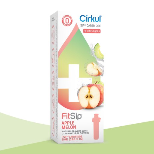 Refreshing Electrolyte FitSip Apple Melon 0S9F - Sugar-Free Fruit Flavor Cartridge Refill - Default Title