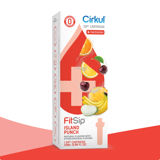 Natural Fruit Flavored FitSip Island Punch QUVY - Electrolyte Hydration Enhanced Taste Cartridges - Default Title