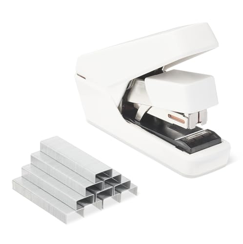 upgraded Basics Office Heavy Duty Stapler, Flat Clinch, Effortless, 40 Set
