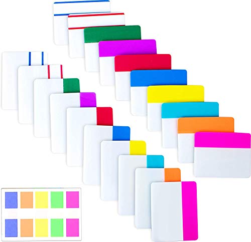 500 Pieces Tabs 2 Inch Sticky Index Tabs,