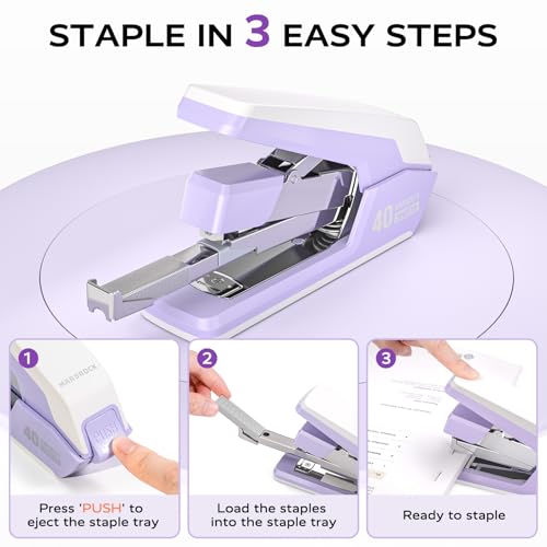 Smart Home MARSROCK Effortless Stapler for Desk with 40-50 Sheet Capacity, 2000