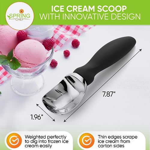 Eco-Friendly Spring Chef Heavy Duty Ice Cream Scoop with Comfortable for Daily Use