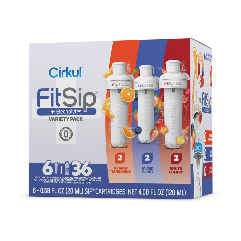 Zero-Calorie FitSip 6-Pack Variety Pack HE3H - Electrolyte Hydration Enhanced Taste Cartridges - Default Title
