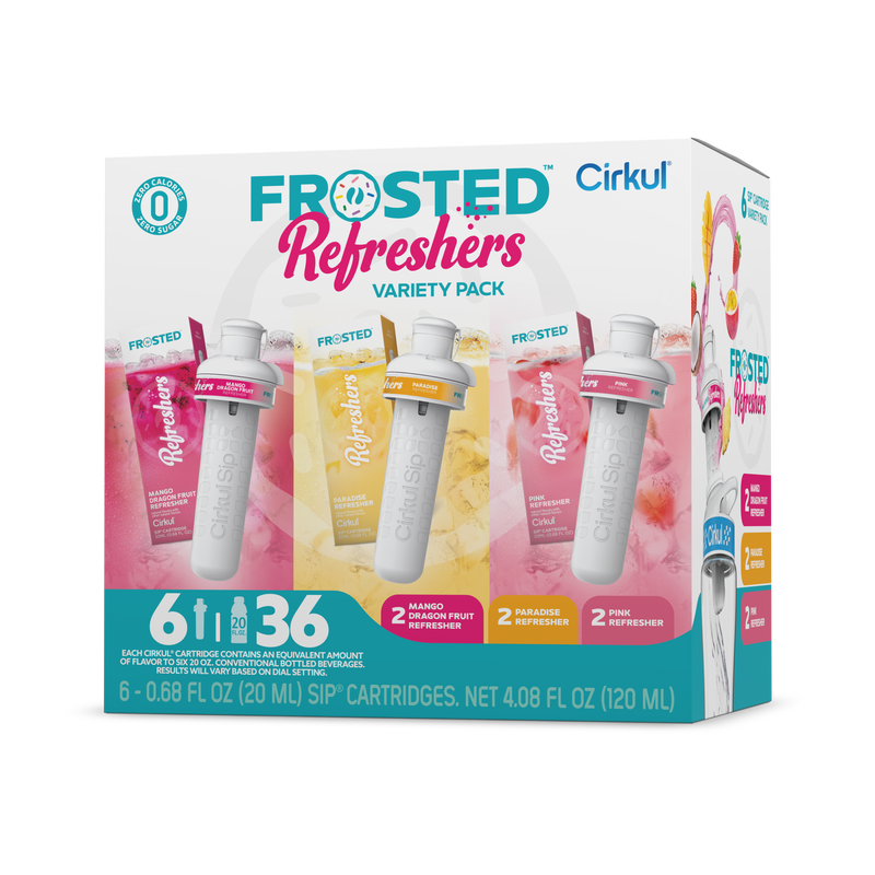 Zero-Calorie Frosted Refreshers 6-Pack Variety Pack 1367 - Electrolyte Hydration Enhanced Taste Cartridges - Default Title
