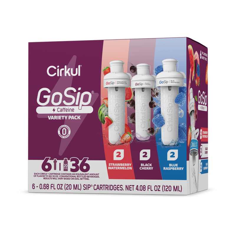 Refreshing Electrolyte GoSip 6-Pack Variety Pack CB6Q - Electrolyte Hydration Enhanced Taste Cartridges - Default Title