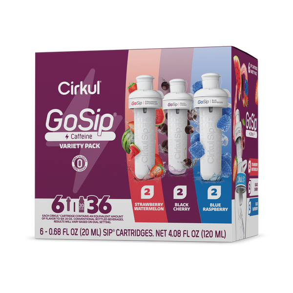 Refreshing Electrolyte GoSip 6-Pack Variety Pack CB6Q - Electrolyte Hydration Enhanced Taste Cartridges - Default Title