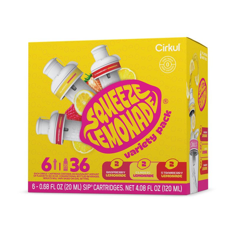 Zero-Calorie Squeeze Lemonade 6-Pack Variety Pack 3TLS - Sugar-Free Fruit Flavor Cartridge Refill - Default Title
