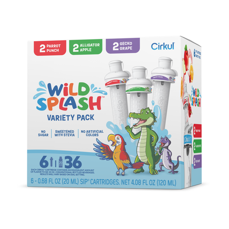 Vitamin-Infused Wild Splash 6-Pack Variety Pack 2TB7 - Sugar-Free Fruit Flavor Cartridge Refill - Default Title