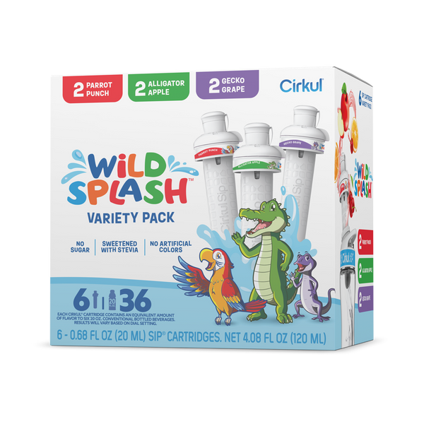 Vitamin-Infused Wild Splash 6-Pack Variety Pack 2TB7 - Sugar-Free Fruit Flavor Cartridge Refill - Default Title