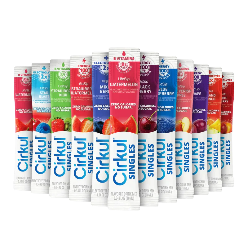 Sugar-Free 24-Pack  Singles Variety Bundle GXPG - Electrolyte Hydration Enhanced Taste Cartridges - Default Title