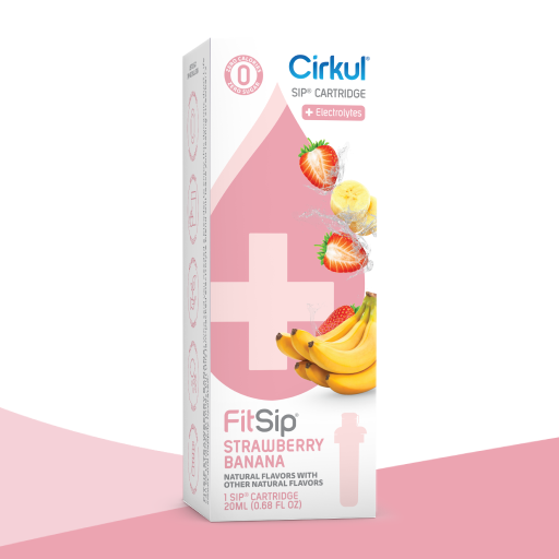 Zero-Calorie FitSip Strawberry Banana 0KFS - Sugar-Free Fruit Flavor Cartridge Refill - Default Title