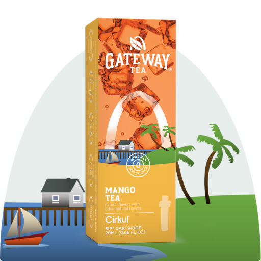 Vitamin-Infused Gateway Mango Tea AQB7 - Zero-Calorie Multi-Flavor Sip Pods for Water Bottle - Default Title