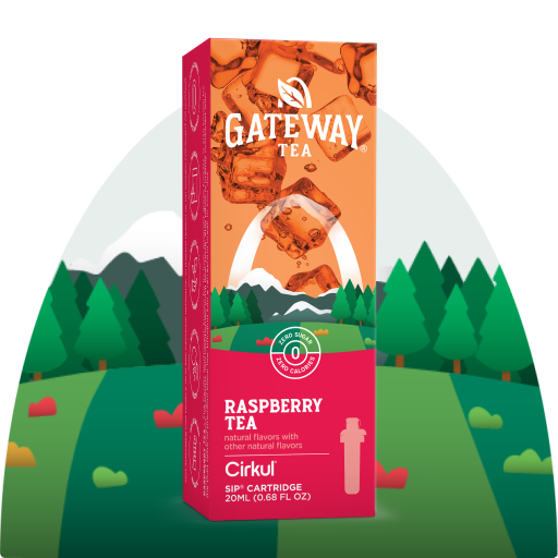 Zero-Calorie Gateway Raspberry Tea TVCT - Vitamin-Infused Natural Refreshing Flavor Core - Default Title