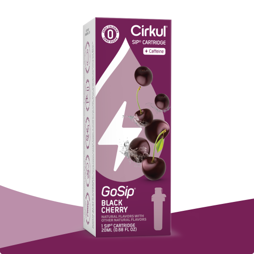 Natural Fruit Flavored GoSip Black Cherry 7X64 - Sugar-Free Fruit Flavor Cartridge Refill - Default Title
