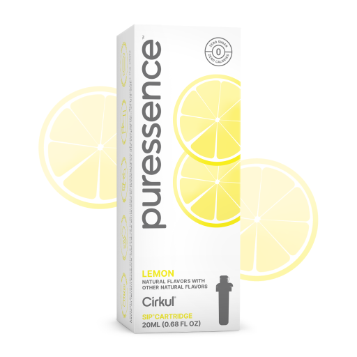 Natural Fruit Flavored Puressence Lemon (Unsweetened) TUY8 - Zero-Calorie Multi-Flavor Sip Pods for Water Bottle - Default Title