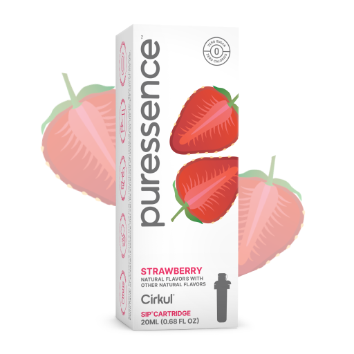 Zero-Calorie Puressence Strawberry (Unsweetened) OR1Y - Zero-Calorie Multi-Flavor Sip Pods for Water Bottle - Default Title