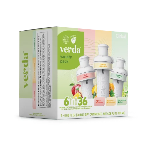 Vitamin-Infused Verda 6-Pack Variety Pack CT2I - Vitamin-Infused Natural Refreshing Flavor Core Detail